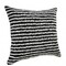 Edge Collections - 20" x 20" - Black - Soft Striped Decorative Pillow - 1 Piece